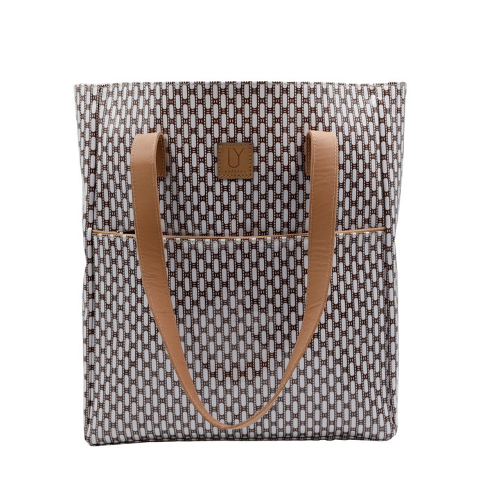 Campus Tote - African Tweed White