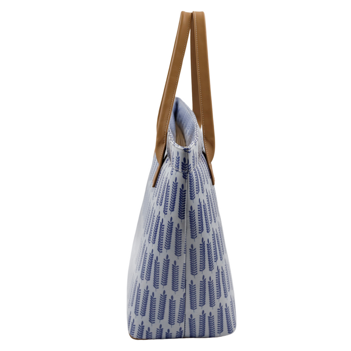 Classic Tote - Leaves Blue