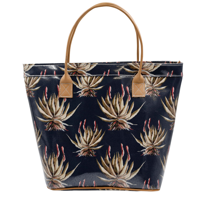 Classic Tote - Navy Aloe