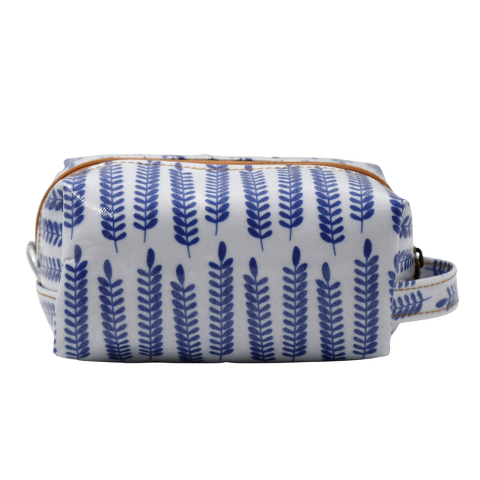 Cosmetic Bag - Leaves Blue