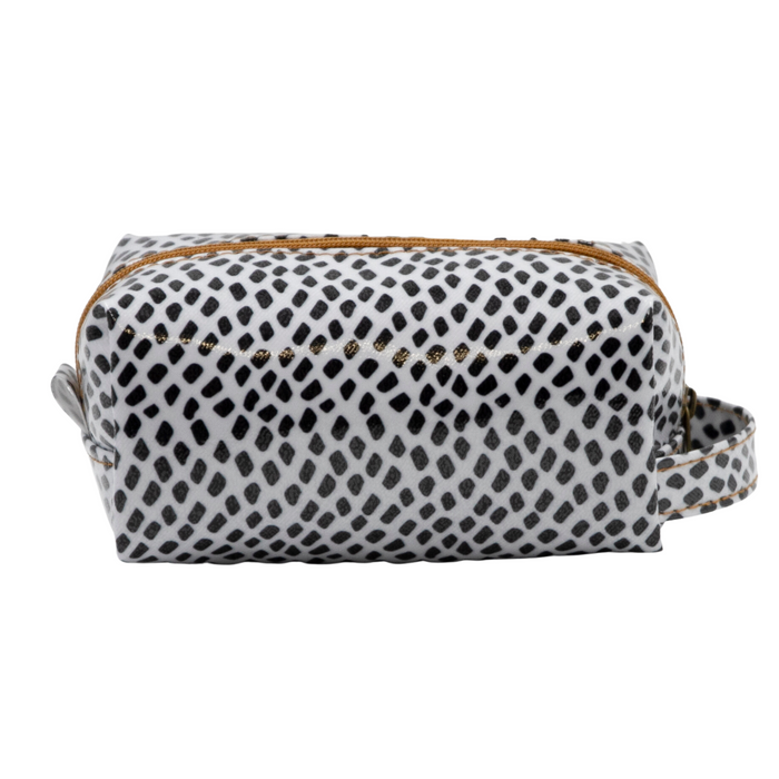 Cosmetic Bag - Scatter Black on White