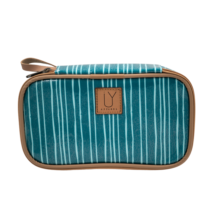 Cosmetic Pod - Stripe Green