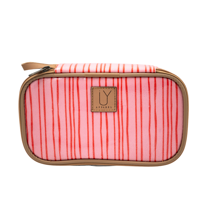 Cosmetic Pod - Stripe Pink