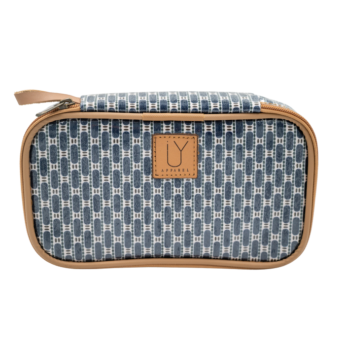 Cosmetic Pod - African Tweed Navy