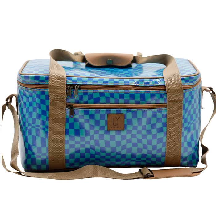 Courtney Cooler - Warped Check Aqua