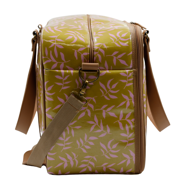 Overnight Bag with Leather Handles - Golden Summer