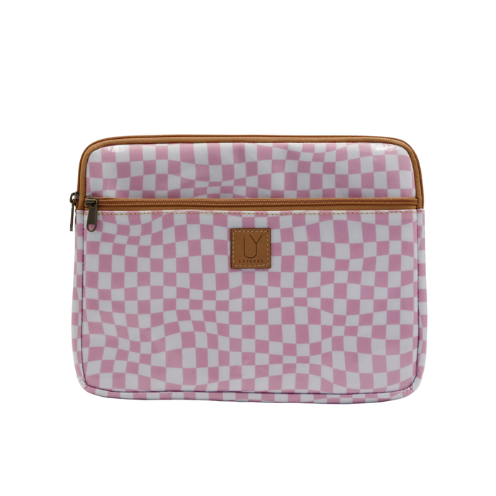 iPad Sleeve - Warped Check Pink