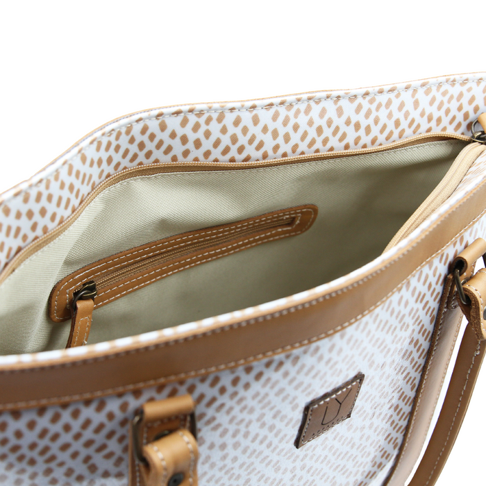 Jozi Tote - Scatter White on Black