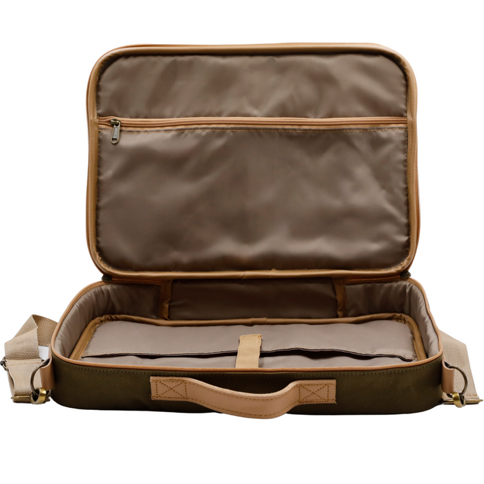 Laptop Bag - Khaki Canvas