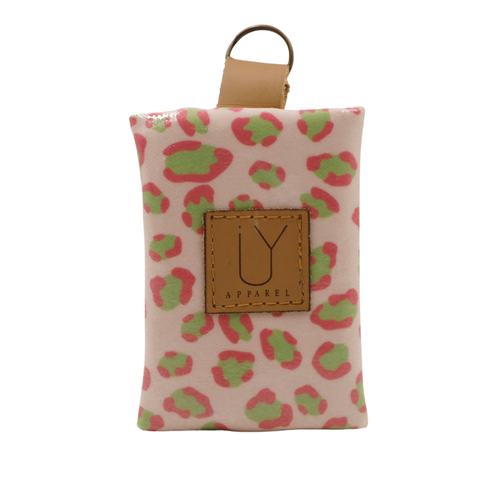 Keyring Pouch - Leopard Pink