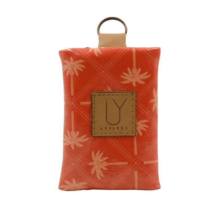 Keyring Pouch - Palm Tangerine