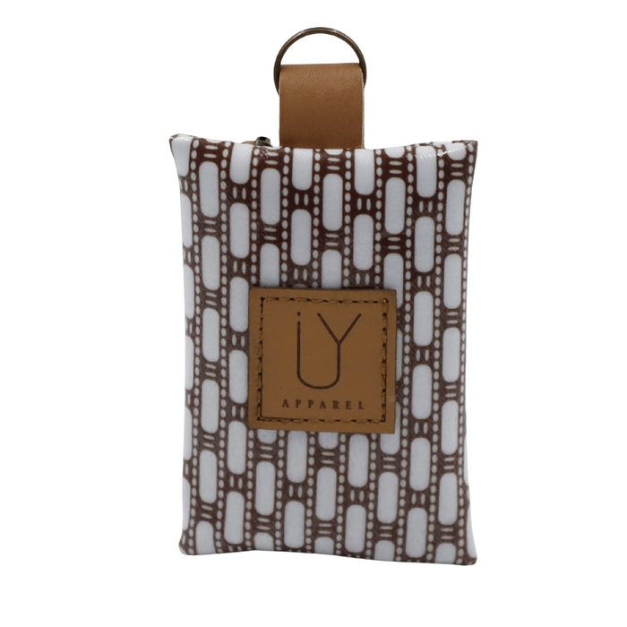 Keyring Pouch - African Tweed White