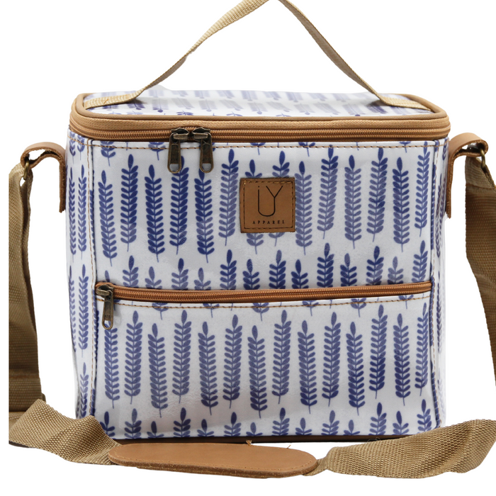 Lunch Cooler - Leaves Blue
