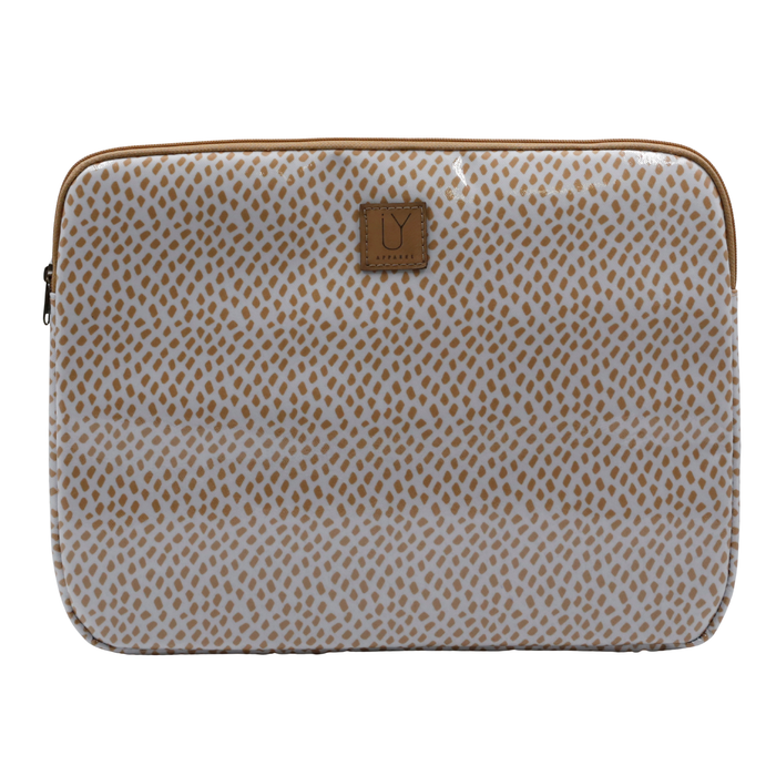 Laptop Sleeve Large - Scatter Gold on White