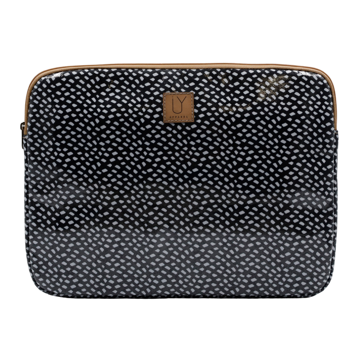 Laptop Sleeve Large - Scatter White on Black