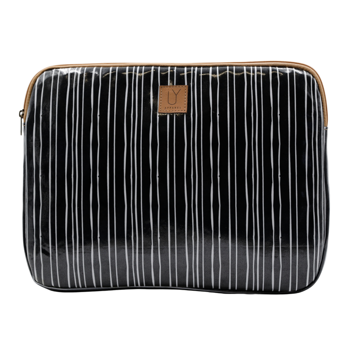 Laptop Sleeve Large - Stripe Black and White