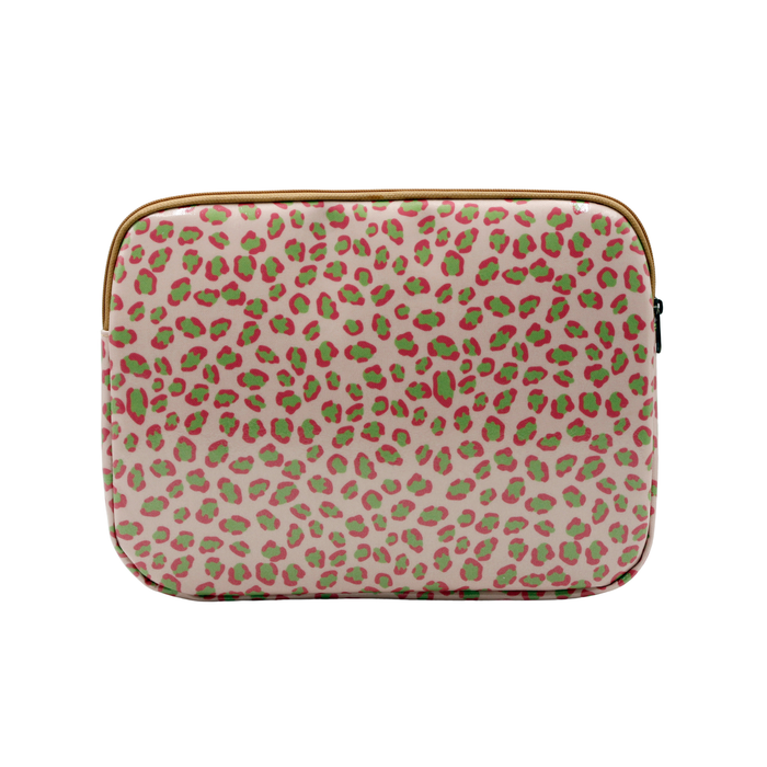 Laptop Sleeve Medium - Leopard Pink