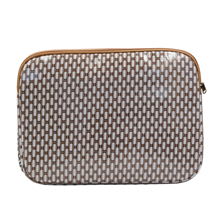 Laptop Sleeve Medium - African Tweed White