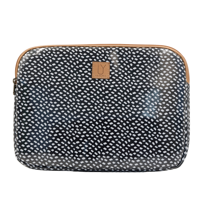 Laptop Sleeve Medium - Scatter White on Black