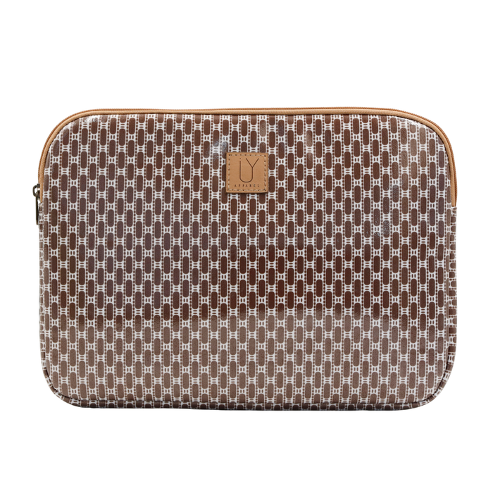 Laptop Sleeve Medium - African Footprint Brown