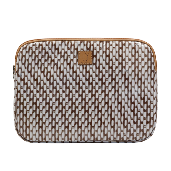 Laptop Sleeve Medium - African Tweed White