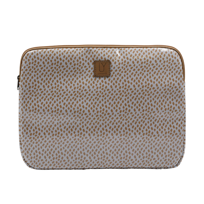 Laptop Sleeve Medium - Scatter Gold on White