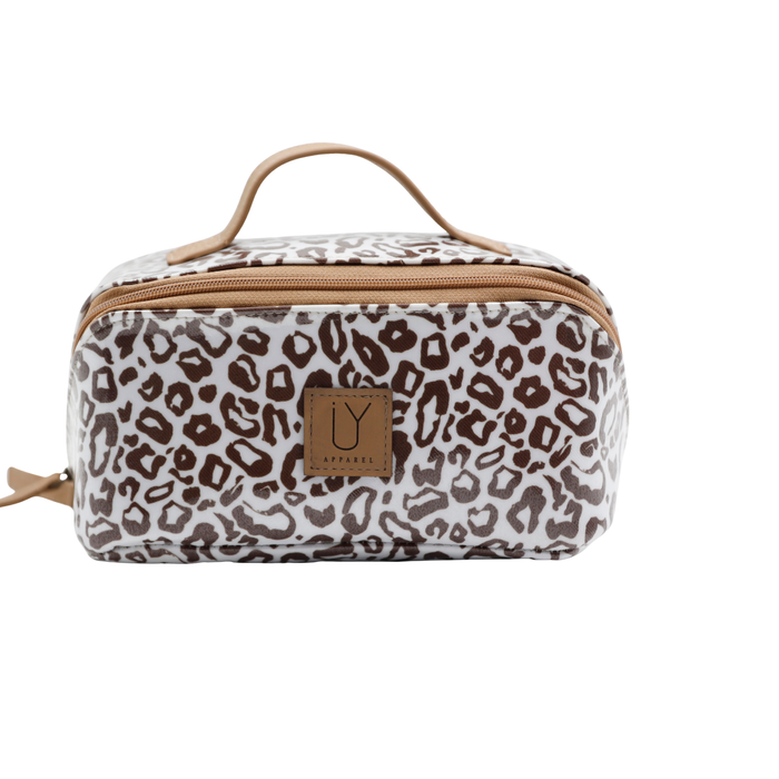 Large Cosmetic Bag - African Footprint Brown