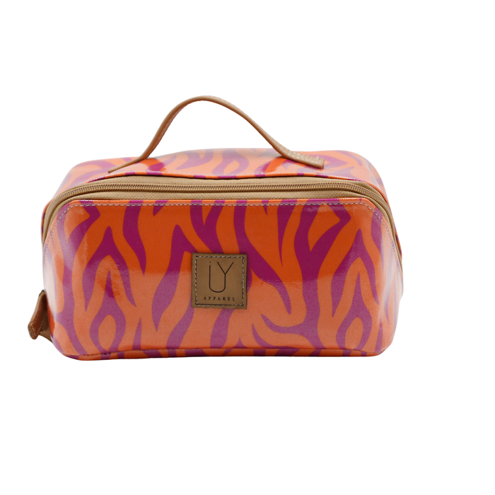 Large Cosmetic Bag - Tangerine Tiger