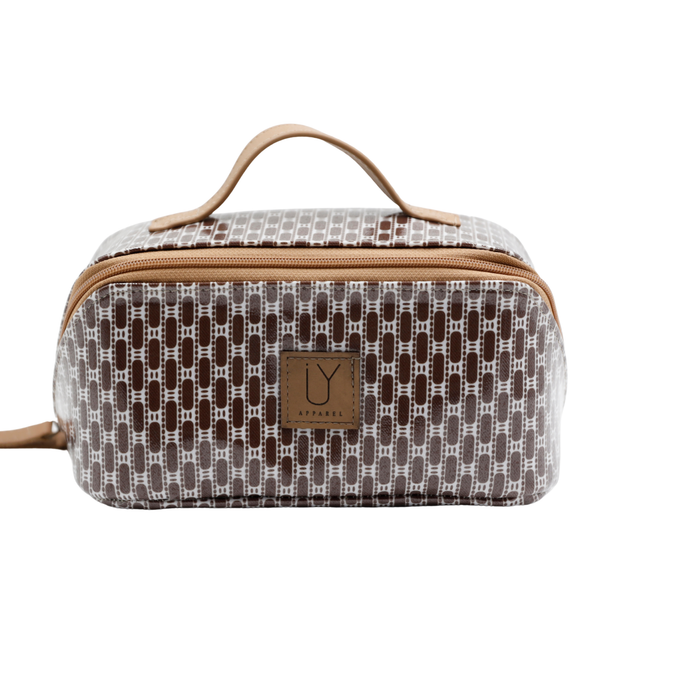 Large Cosmetic Bag - African Tweed Brown