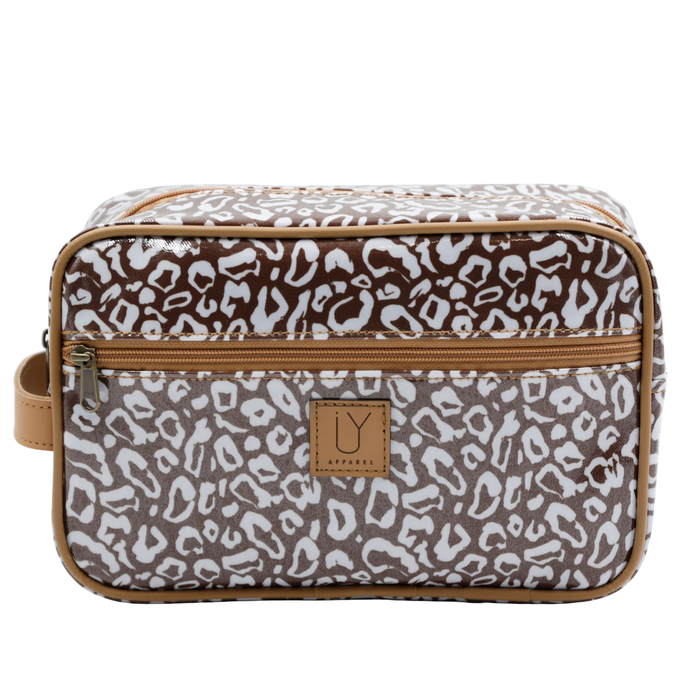Large Toiletry Bag - African Footprint White