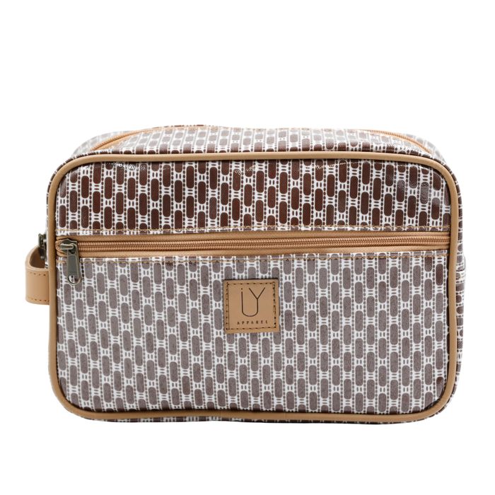 Large Toiletry Bag - African Tweed Brown