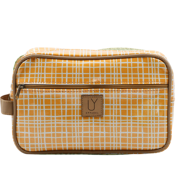 Large Toiletry Bag - Weave Yellow