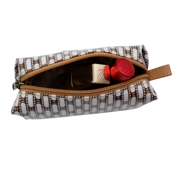 Mini Cosmetic Pouch - Leopard Khaki