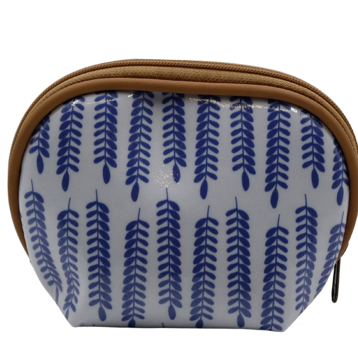 Make-up Pouch - Leaves Blue