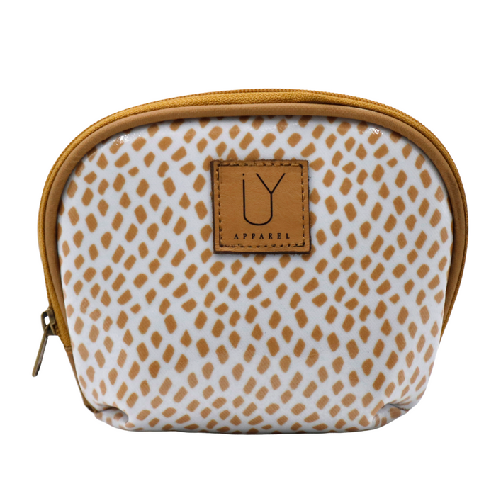 Make-up Pouch - Scatter Gold on White