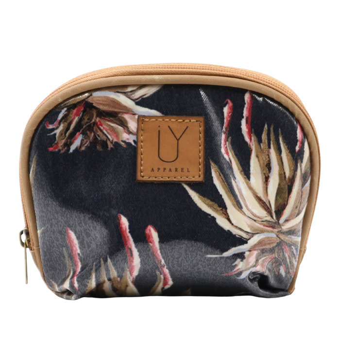 Make-up Pouch - Navy Aloe