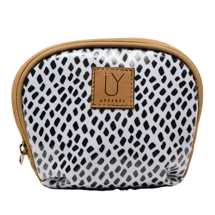 Make-up Pouch - Scatter Black on White