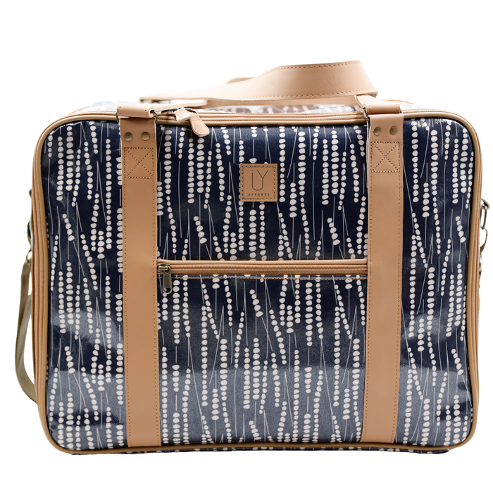 Overnight Bag with Leather Handles - Reed Black