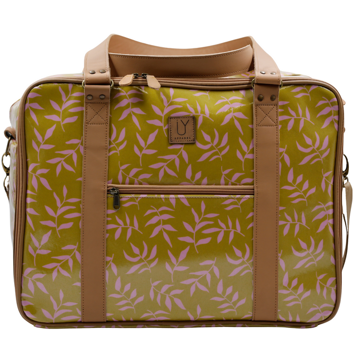 Overnight Bag with Leather Handles - Golden Summer