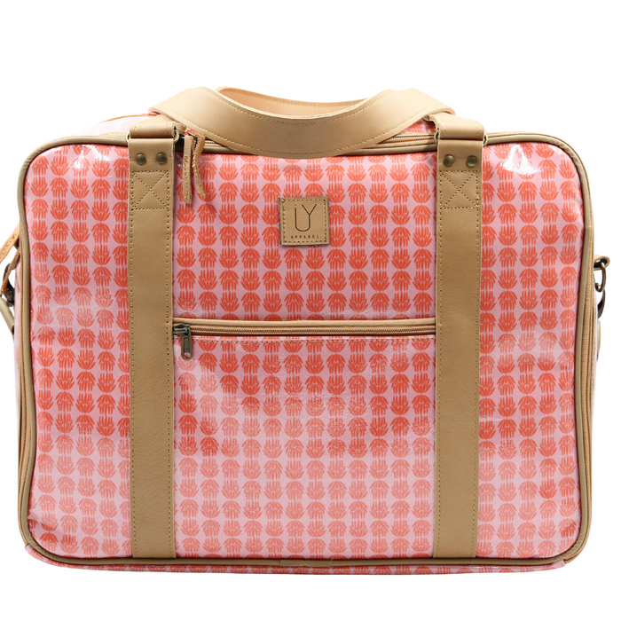 Overnight Bag with Leather Handles - Protea Pink