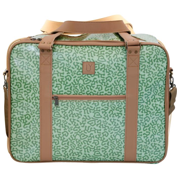 Overnight Bag with Leather Handles - Forest