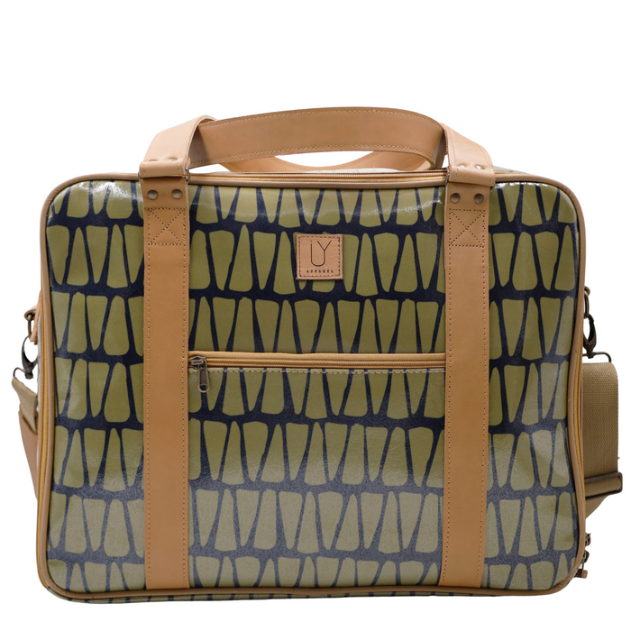 Overnight Bag with Leather Handles - Cracked Earth Khaki