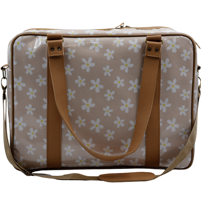 Overnight Bag with Leather Handles - Ruby Daisy