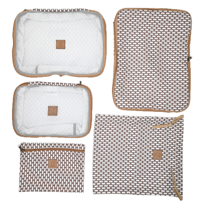 Compression Packing Pod Set - African Tweed White