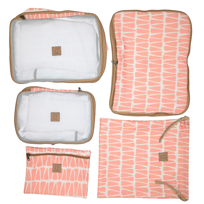 Compression Packing Pod Set - Cracked Earth Coral