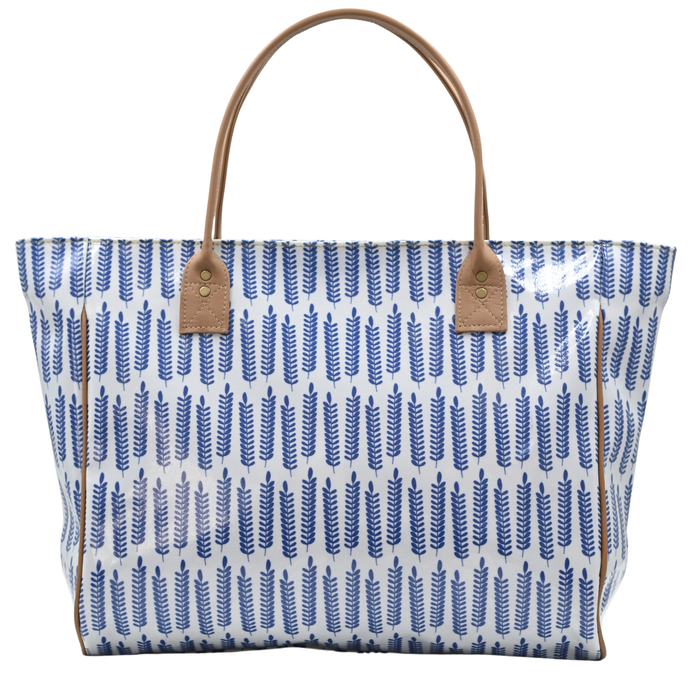 Shopper Bag - Leaves Blue