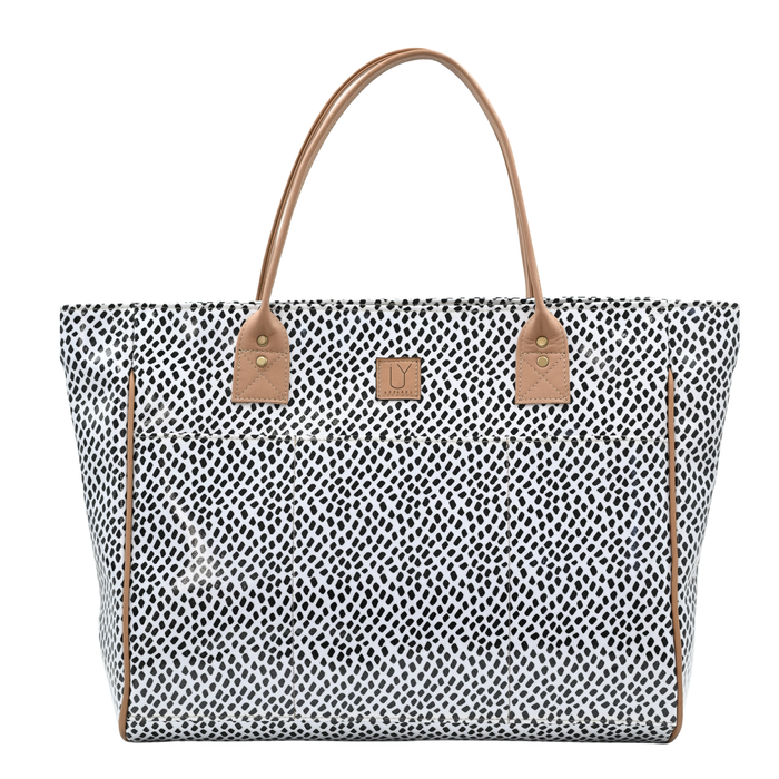 Shopper Bag - Scatter Black on White