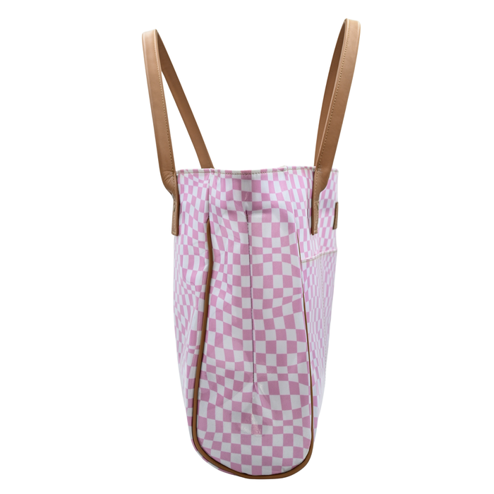 Shopper Bag - Warped Check Pink