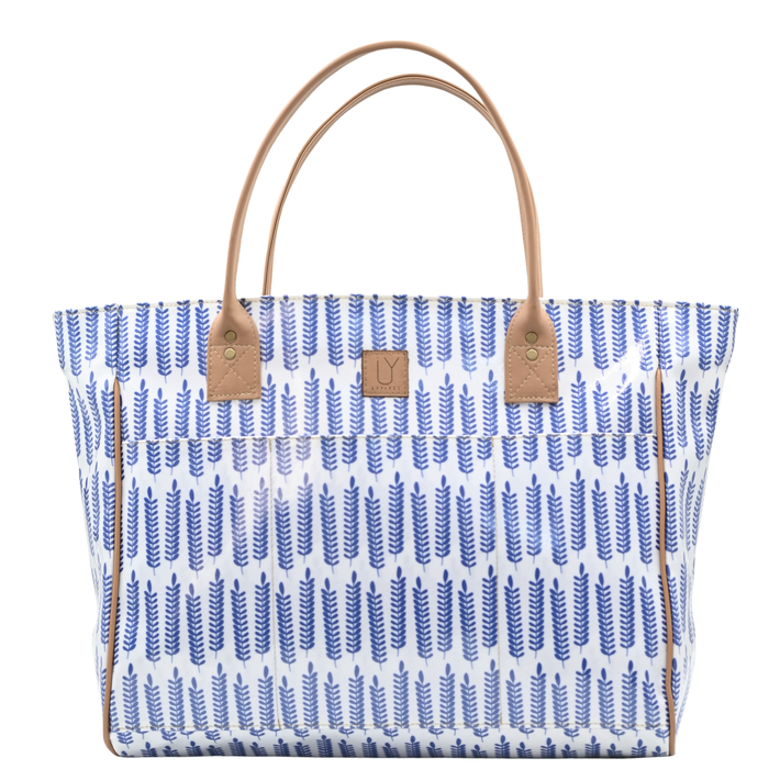 Shopper Bag - Leaves Blue