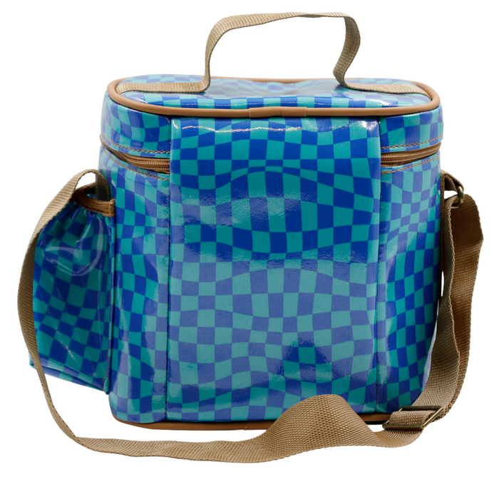 Snakpak Lunch Cooler - Warped Check Aqua